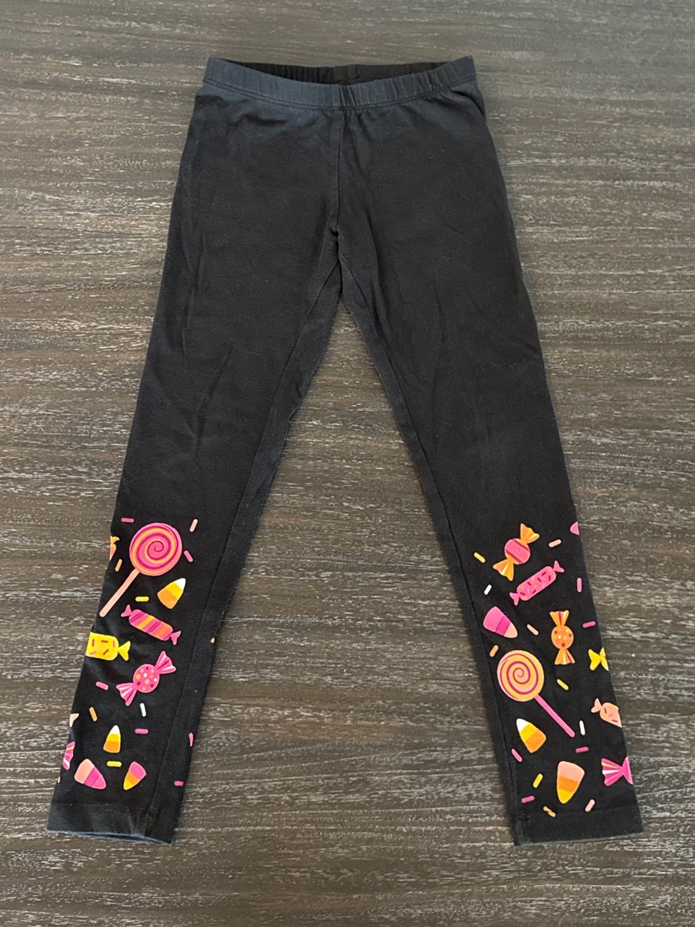 Cat & Jack Girls Black Candy Design Small (6/6X) Leggings